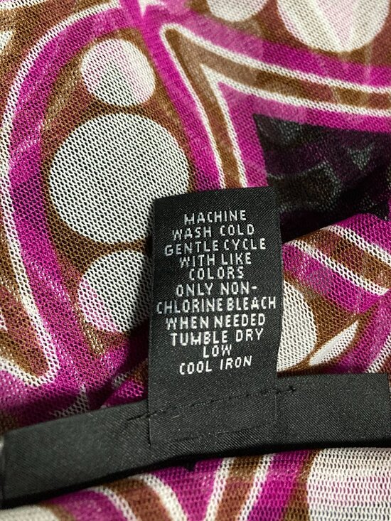 Y2K INC International Concepts 3/4 Sleeve Mesh Top Faux Wrap Ruched Fitted PM - Picture 8 of 10